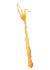 Archeology icon. Ancient artifact, graphic element of antiquity for mobile game, fork object. Greek or egypt archaeology vector illustration