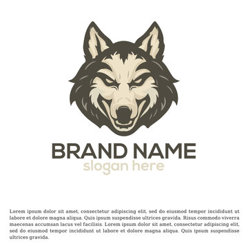 Vector Ethereal Essence: Enigmatic Wolf Logo Design