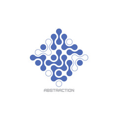 Vector abstract futuristic figure on a white background. Emblem. Form style.