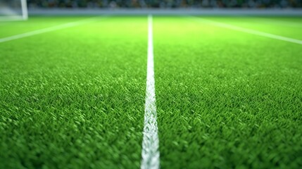 Green Synthetic Artificial Grass Soccer Sports Field

