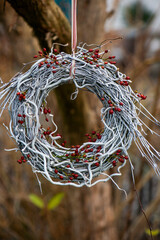 Wreath made from birch twigs - 758193952