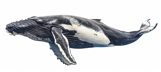 Fototapeta premium Big whale Isolated on white background