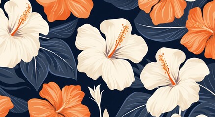 floral pattern with large flowers