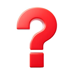 red question mark 3d