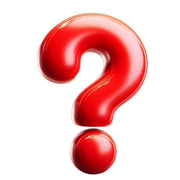 red question mark 3d