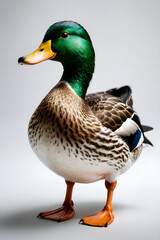 Generative AI full height duck isolated portrait 