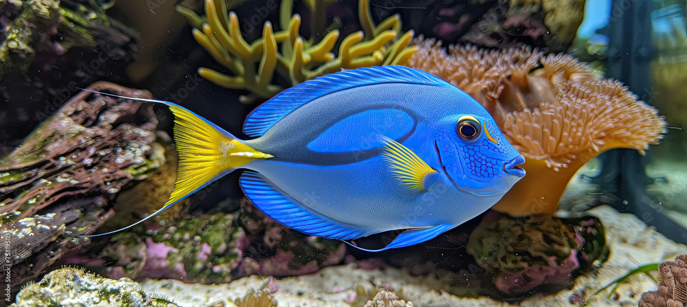 Wall mural Blue tang fish