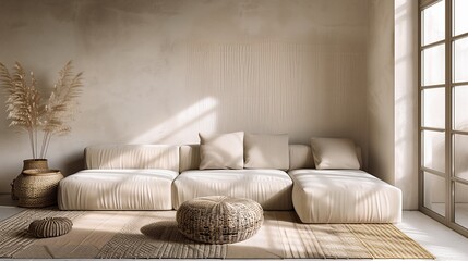 Fototapeta na wymiar Modern bedroom interior with luxury design and comfortable furnishings
