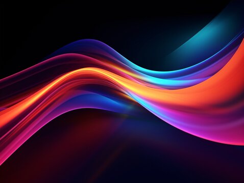 Vibrant neon colors swirling in motion