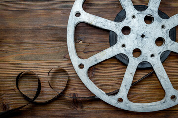Vintage film reels - movie concept and cinema industry background
