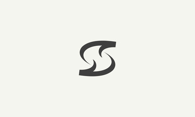 initial S monogram simple logo design vector illustration