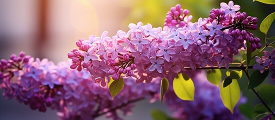 Magical Blooming Lilac Flowers Creating a Vibrant Atmosphere in the Garden