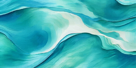 Obraz premium abstract soft blue and green abstract water color ocean wave texture background. Banner Graphic Resource as background for ocean wave and water wave abstract graphics 