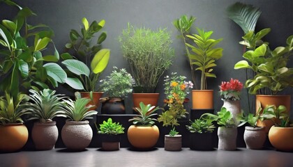 plants in a greenhouse