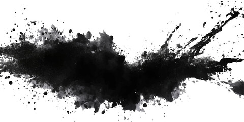 Paint stains black blotch background. Grunge Design Element. Brush Strokes. Vector illustration
