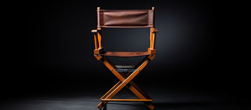 Cinematic Atmosphere: The Director's Chair Occupied by a Creative Person