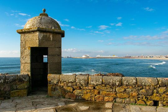 old fort in the sea of porto portugal