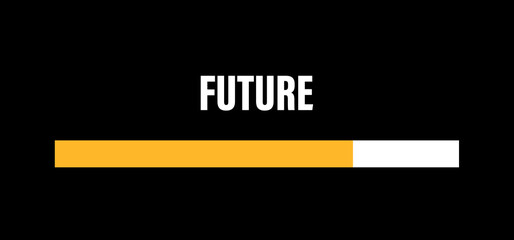 Future Loading bar on black background vector illustration 