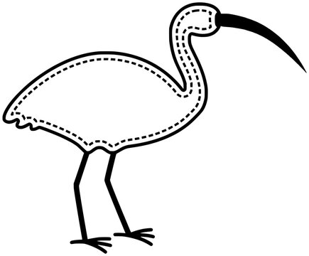 recommend clip art: curlew illustration bird silhouette wildlife logo nature icon beak outline kindergarten education wild shorebird animal wader bill ornithology environment shape birdwatching fauna habitat for vector