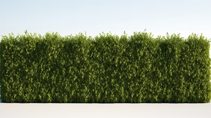 Neatly Trimmed Lush Green Hedge (Cut Out) - 8K Resolution

 - obrazy, fototapety, plakaty