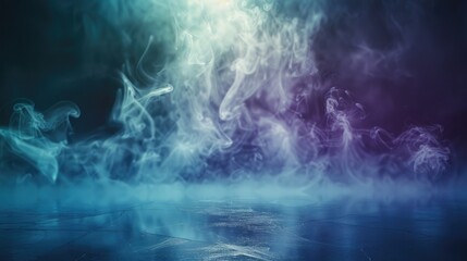 Enigmatical mist. Swirling smoke in light and dark. Generative Ai