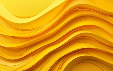 A vibrant display of layered yellow curves creating a mesmerizing abstract pattern.
