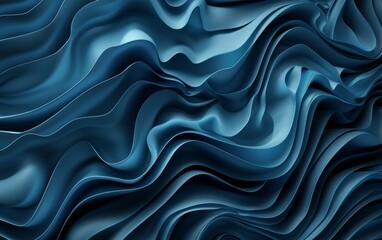 Fototapeta premium Abstract blue waves create a dynamic texture. Ideal for backgrounds, design, and modern artistry.