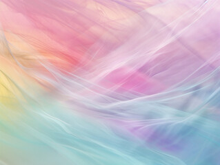Fototapeta premium Soft pastel fabric waves, delicate texture in a dreamy color palette 