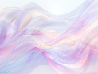 Ethereal Soft Pastel Waves Flowing, Abstract Silk Fabric Background, Gentle Textile Drapery in Motion, Artistic Pastel Colors