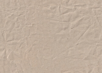 Seamless crumpled kraft paper texture. Vintage carton surface.