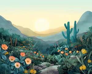 A deserted landscape transformed by the power of volunteering, with animated scenes of joy