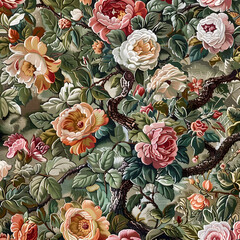 Fototapeta premium Artwork of a Flower Pattern generative ai