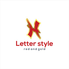 initial letter H logo type with Japanese and Chinese style design for company and business logos