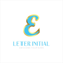 minimalist letter E initials logo design for personal brand or company