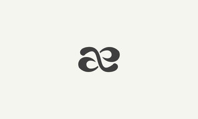 initials ae monogram simple logo design vector illustration