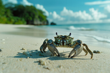 Intriguing Crab Close-Up, Coastal Delights Unveiled