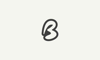 initial B monogram simple logo design vector illustration