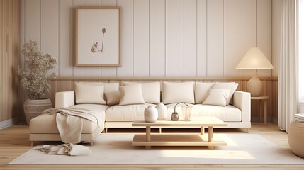 Modern house interior details. Simple cozy beige.

