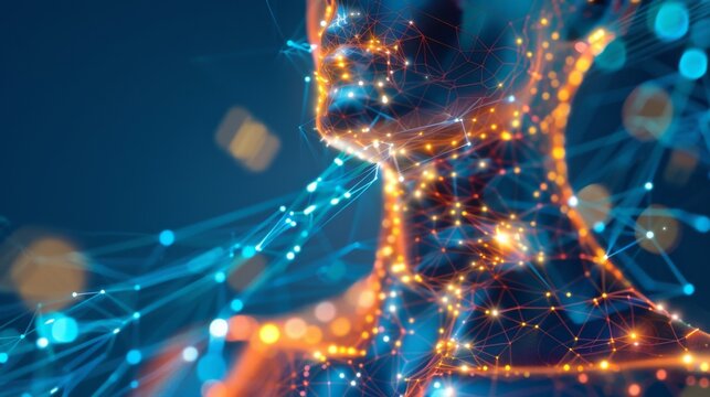 An innovative infographic showcasing the latest breakthroughs in human larynx healthcare. Doctor online concept