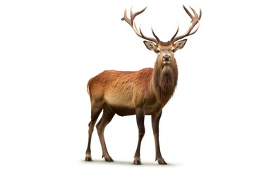 A powerful deer with impressive antlers, suitable for various projects - obrazy, fototapety, plakaty