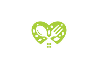 fork and spoon logo design. icon symbol for health restaurant food