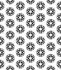Black and white seamless abstract pattern. Background and backdrop. Grayscale ornamental design.
