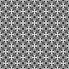 Fototapeta premium Black and white seamless abstract pattern. Background and backdrop. Grayscale ornamental design.