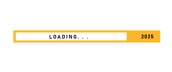 2025 New Year loading bar vector illustration