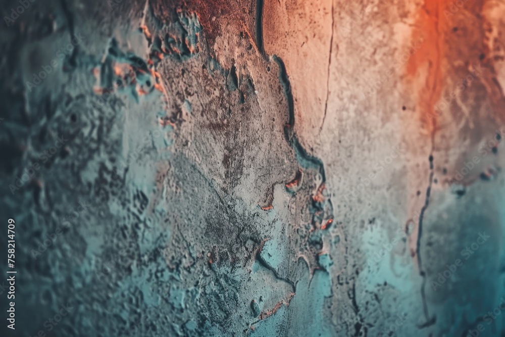 Poster detailed view of a wall with colorful paint splatters. perfect for backgrounds or textures