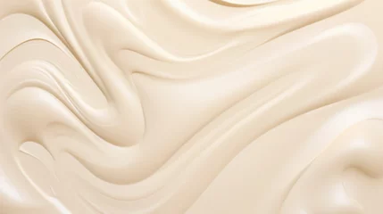 Foto op Plexiglas Detailed shot of a cream swirl, perfect for food or dessert concepts © Fotograf