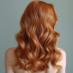 Naklejka premium Woman With Long Red Hair Walking Away
