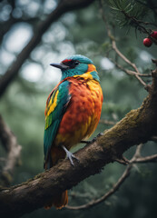 Fototapeta premium red headed colorful bee eater