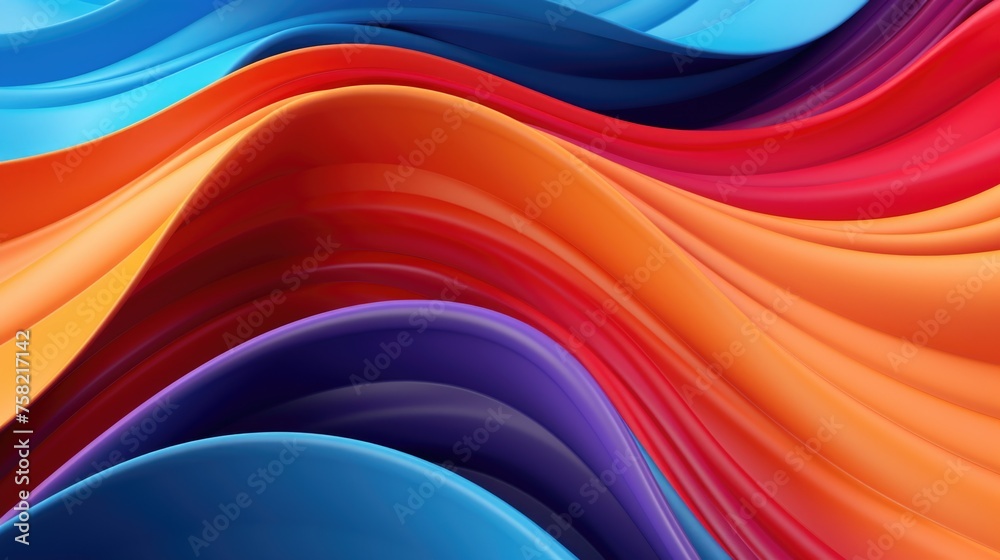 Poster Vibrant and dynamic close up view of a colorful background. Perfect for graphic design projects