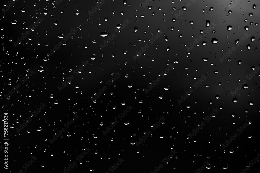 Poster raindrops on a window, perfect for weather or nature concepts